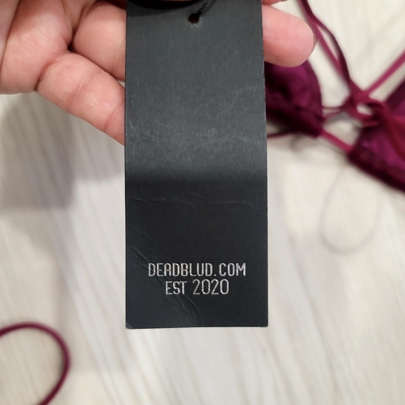 🦃🦃NEW Dolls Kill DEADBLUD Velvet micro bikini set size XL - Picture 9 of 10